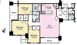 グランドステージ両国 7階 間取り図