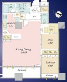 エミネンス高輪台 14階 間取り図