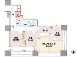コンフォリア神楽坂DEUX 3階 間取り図