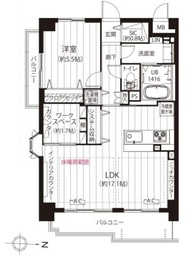 藤和シティスクエア三田サウスウイング 7階 間取り図