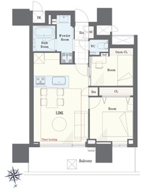 パークシティ中央湊ザタワー 15階 間取り図