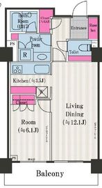 コスモポリス品川 25階 間取り図