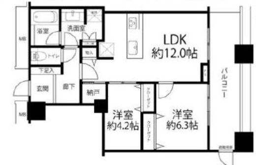 芝浦アイランド ケープタワー 11階 間取り図