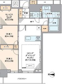 ザ・パークハウス晴海タワーズ クロノレジデンス 40階 間取り図