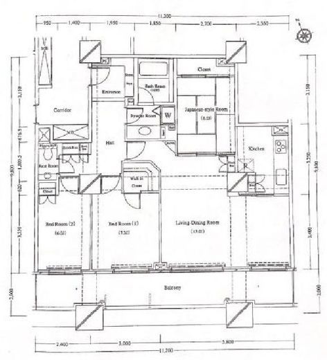 ザ・タワーグランディア 23階 間取り図