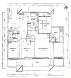 ザ・タワーグランディア 23階 間取り図