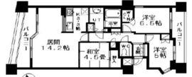 リベルタ東新宿 5階 間取り図