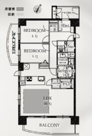 三田シティハウス 7階 間取り図