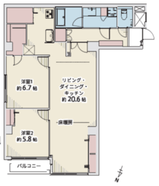 サンビューハイツ四番町 3階 間取り図