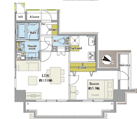 ヴィーナパルテール 3階 間取り図
