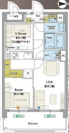 グレイスコート池尻大橋 6階 間取り図