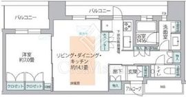 カテリーナ三田タワースイート ウエストアーク 19階 間取り図