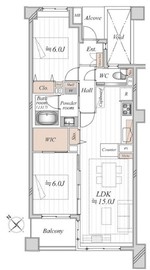 ファミールヒルズ目黒東山 2階 間取り図