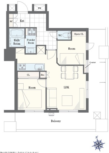 グランスイート虎ノ門 4階 間取り図
