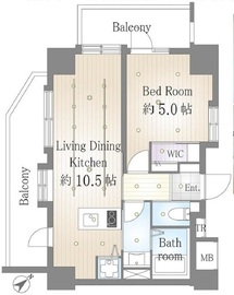 ライオンズマンション渋谷シティ 9階 間取り図