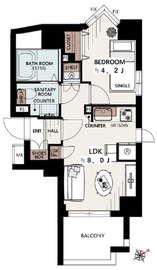 朝日シティパリオ高輪台 10階 間取り図