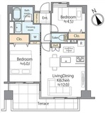 ザ・パームス代々木 1階 間取り図