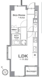ザ・パームス代々木 3階 間取り図