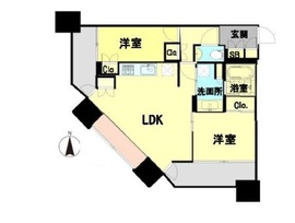 レジデンス白金高輪 9階 間取り図