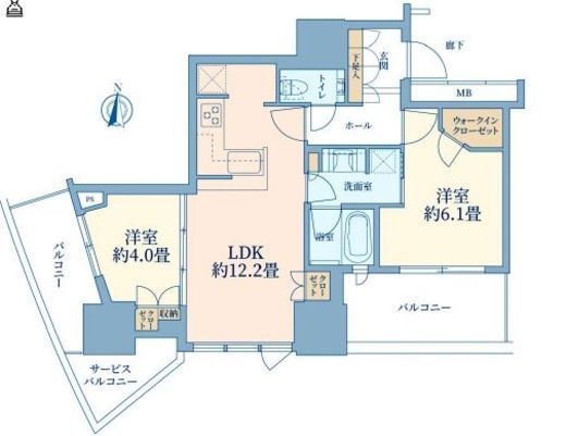ラ・トゥール三田 3階 間取り図