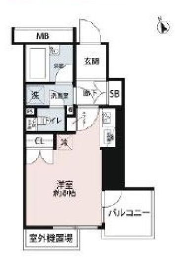クローバー六本木 4階 間取り図