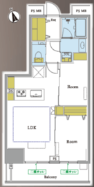 ザ・パークハウス新宿タワー 7階 間取り図