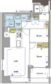 ルネ神楽坂 17階 間取り図