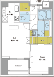 レジデンシア春日安藤坂 1階 間取り図