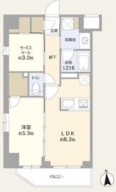 プレール・ドゥーク菊川駅前 3階 間取り図