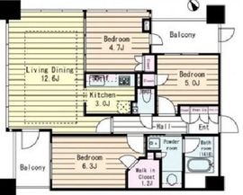 アウルタワー 38階 間取り図