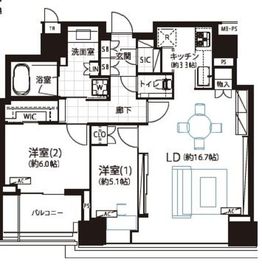 クラッシィタワー新宿御苑 17階 間取り図