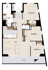 パークシティ中央湊ザレジデンス 6階 間取り図