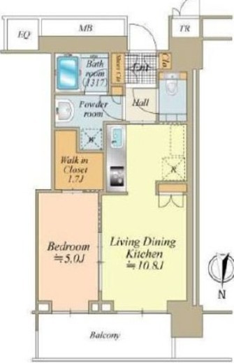 SK-ONE市ヶ谷 11階 間取り図