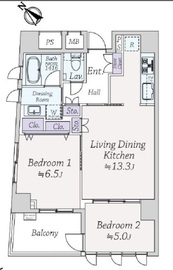 サンクタス四谷・曙橋ルーセンシティ 2階 間取り図