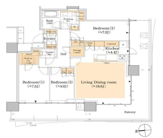 HARUMI FLAG SKYDUO SUN VILLAGE (晴海フラッグ スカイデュオ サンヴィレッジ) 40階 間取り図