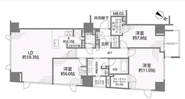 ジオグランデ白金台 16階 間取り図