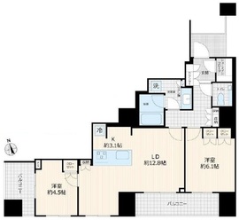 ブランズ麻布狸穴町 2階 間取り図