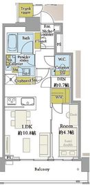ブリリアザ・タワー東京八重洲アベニュー 13階 間取り図