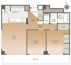 赤坂グランドハウス 4階 間取り図