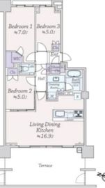 クラッシィハウス世田谷公園マスターズガーデン 6階 間取り図