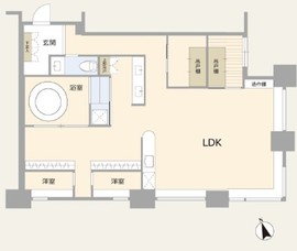 青山パークタワー 15階 間取り図