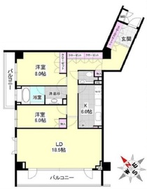 パークハウス広尾 3階 間取り図