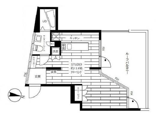 ガーラ・ヴィスタ日本橋浜町 5階 間取り図