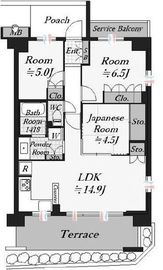 リージェントハウス大森西 1階 間取り図