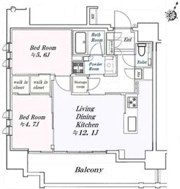 クリオラベルヴィ赤羽東 12階 間取り図