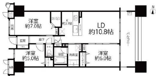 トキアス (TOKIAS) 8階 間取り図