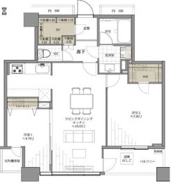 ウェリスシティ大森タワー 19階 間取り図