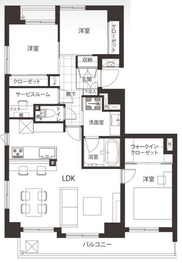 アールヴェール小石川 11階 間取り図
