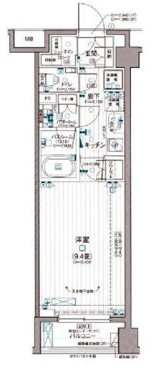 パレステージ文京江戸川橋 2階 間取り図