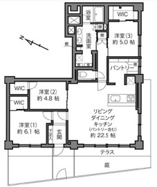 豊栄平町マンション 1階 間取り図